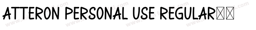 Atteron Personal Use Regular字体转换